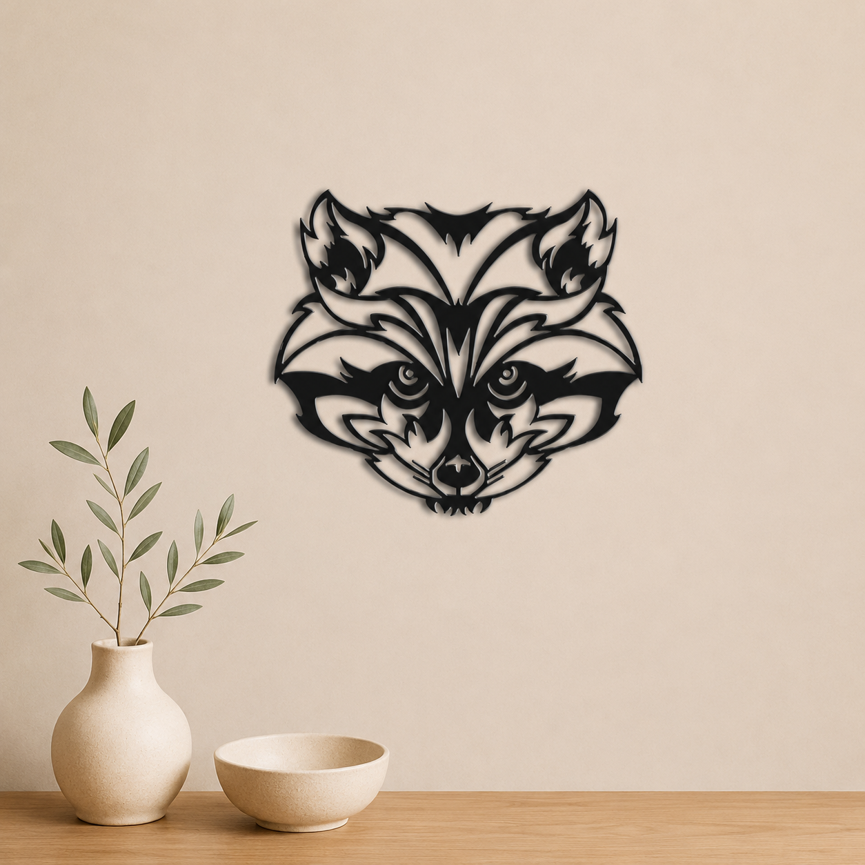 Настінне панно « Symmetric Raccoon»